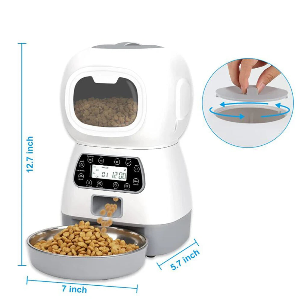 3.5L Automatic Pet Feeder Food Dispenser - ozonlineshopper