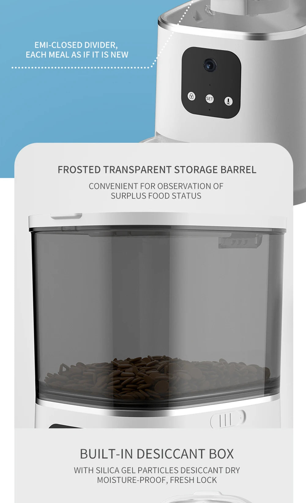 3.5L Automatic App Controlled Smart Pet Food Dispenser Feeder - ozonlineshopper