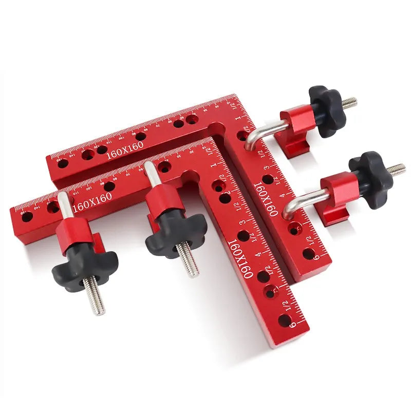 2pc Set 160mm Woodworking Corner Clamps 90 Degree L-shaped Auxiliary Square - ozonlineshopper