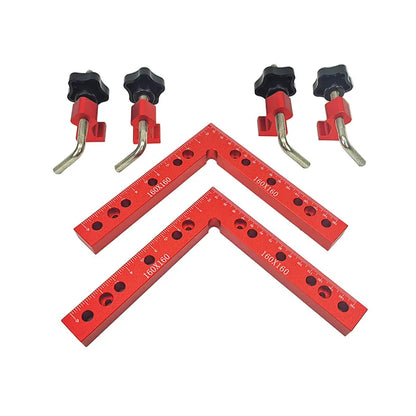 2pc Set 160mm Woodworking Corner Clamps 90 Degree L-shaped Auxiliary Square - ozonlineshopper