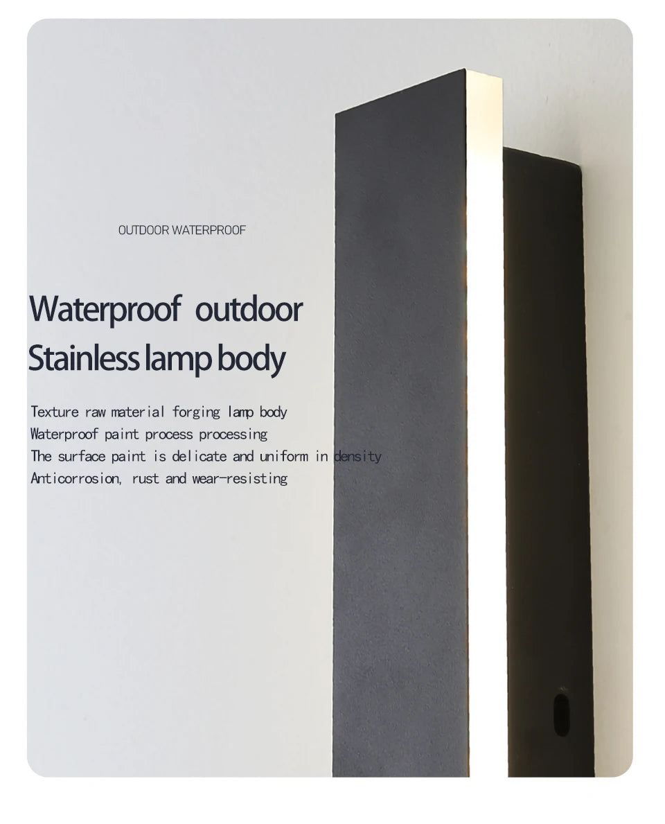 Waterproof Outdoor Long Strip LED Wall Lamp Garden Sconce Light - ozonlineshopper