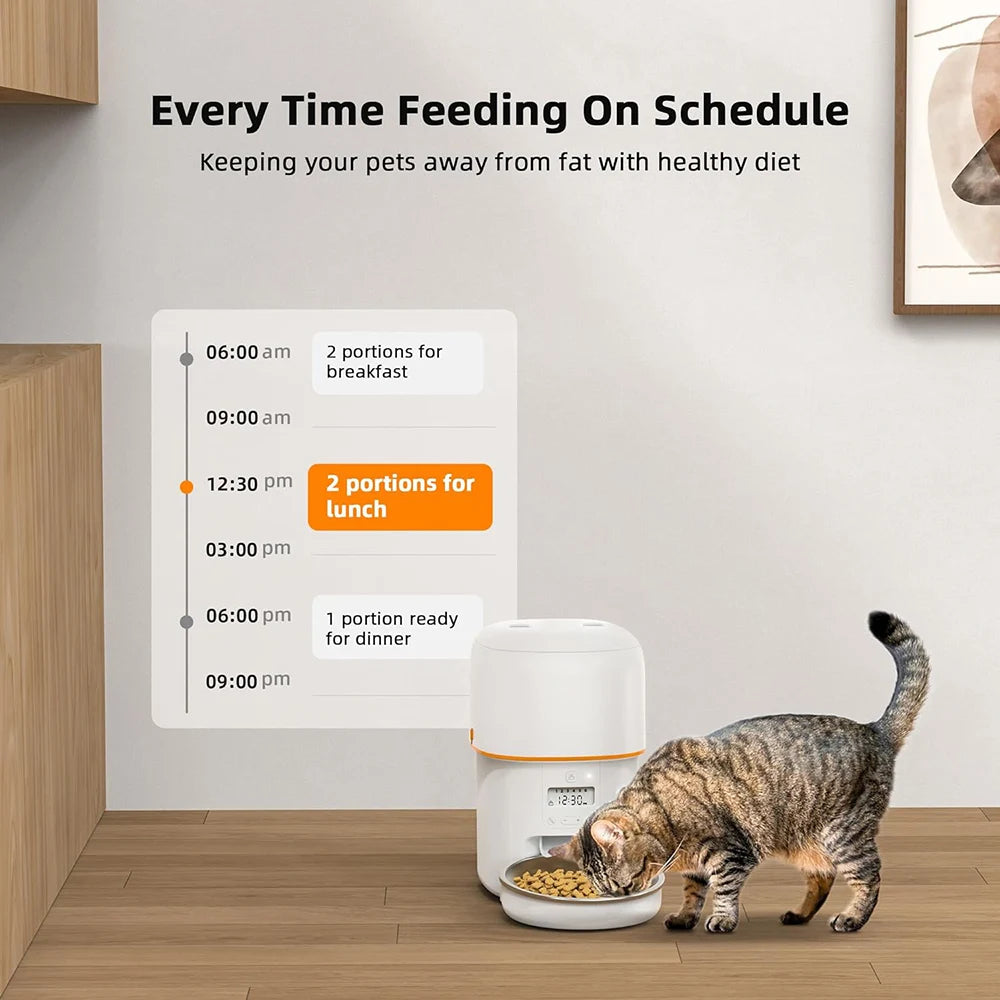 2L Automatic Pet Cat Dog Food Dispenser Feeder - ozonlineshopper