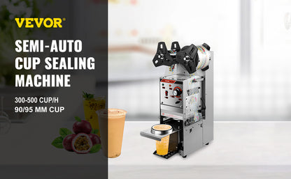 400-600cup/h Automatic Cup Sealer Digital Control for 90/95mm PP/PE/Paper - ozonlineshopper
