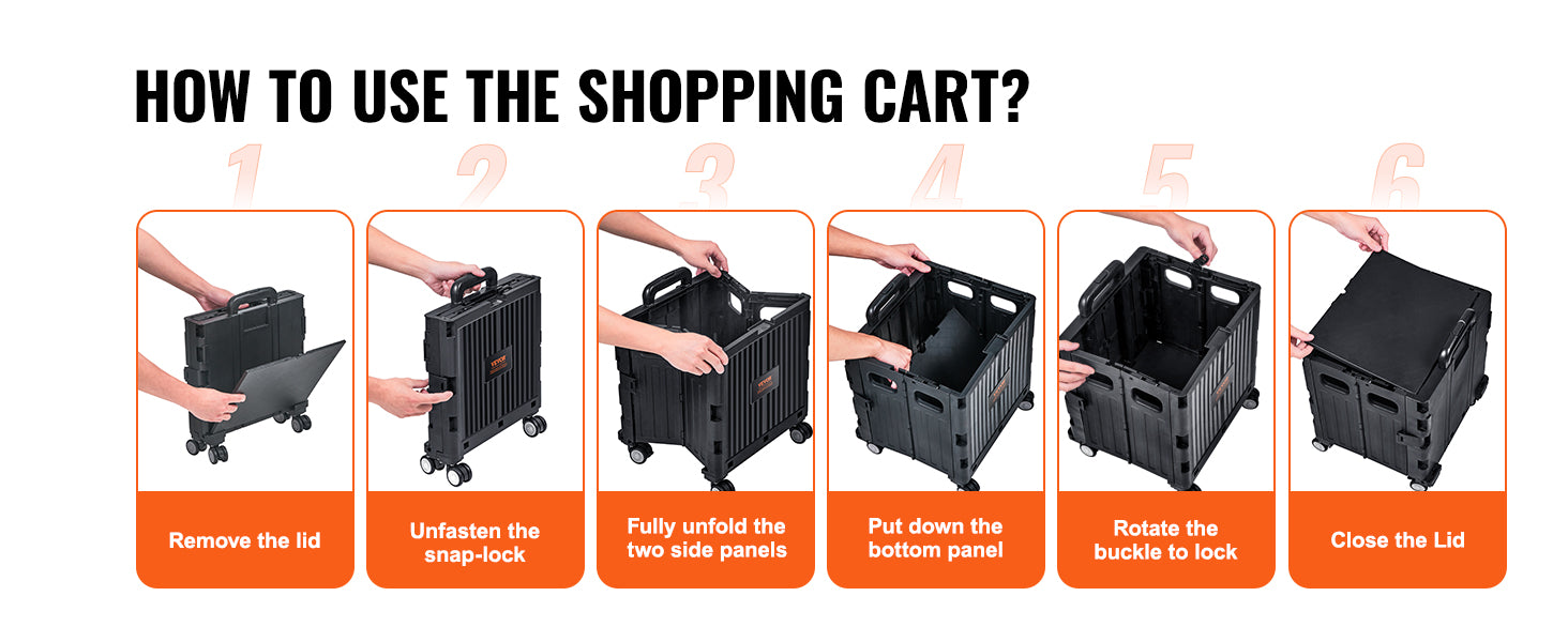 Multi Functional Folding Shopping Cart with Telescope Handle & Wheels - ozonlineshopper